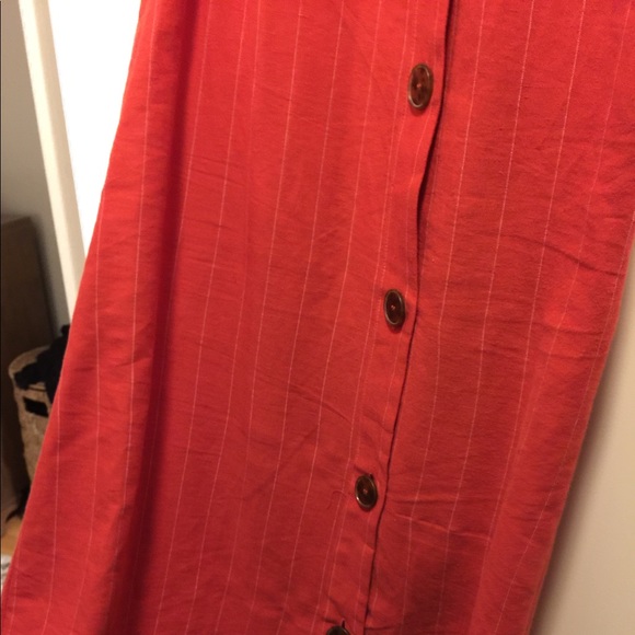 Mango Button-up Linen Midi Dress - Picture 6 of 7